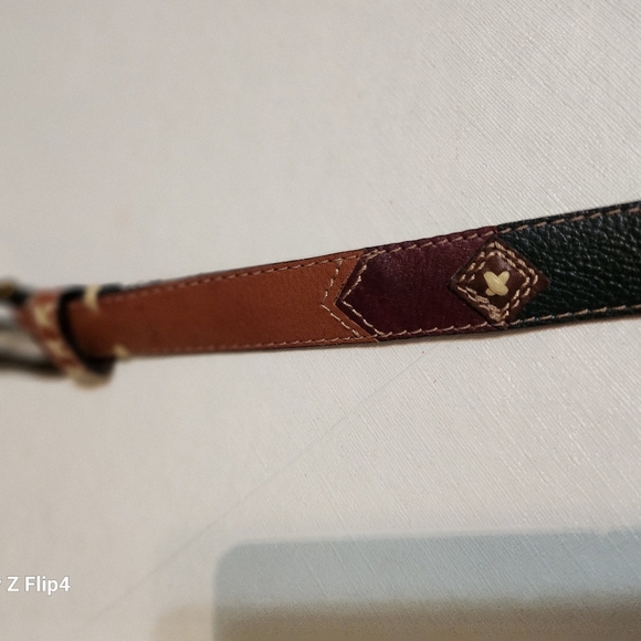 Rolfs Brown Leather Belt with Gold Buckle - Picture 3 of 11